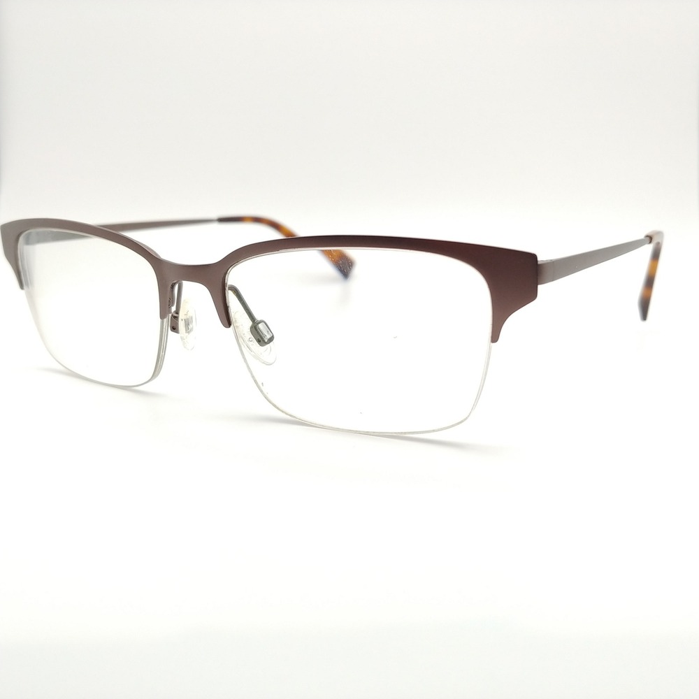 Warby Parker Eyeglasses Mens 55-17-145 Brown James W 2306 Semi-Rimless Frames